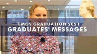 Vorschaubild des Videos von Florentine Haeusgen bei der GESI-Abschlussfeier im Jahr 2021. Foto: GESI