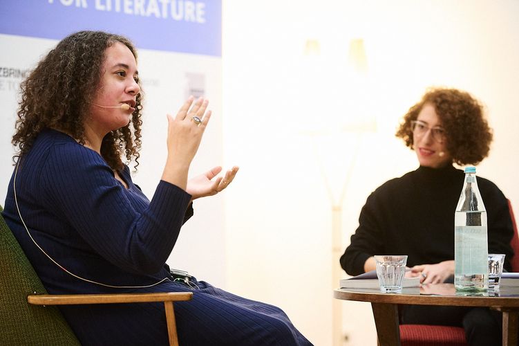 Picadorprofessor Megan Giddings in conversation with Giuliana Kiersz (Photo: Andreas Lamm for Holtzbrinck Berlin)