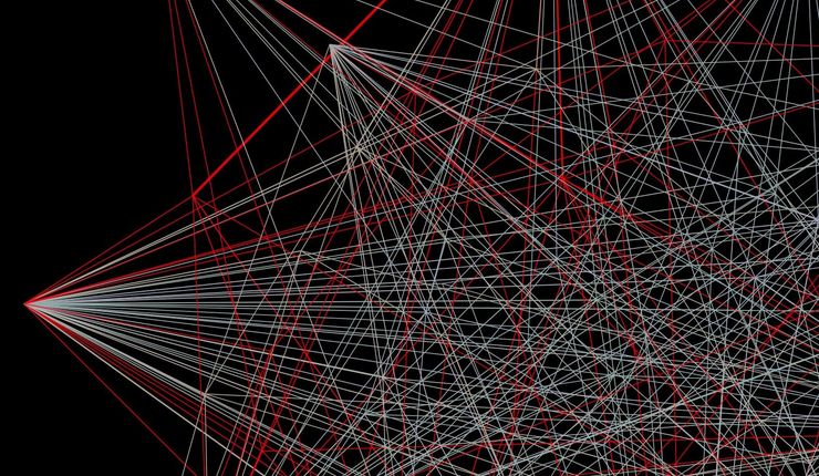 Foto: Zu sehen ist ein abstrakter Netzwerkgraph.