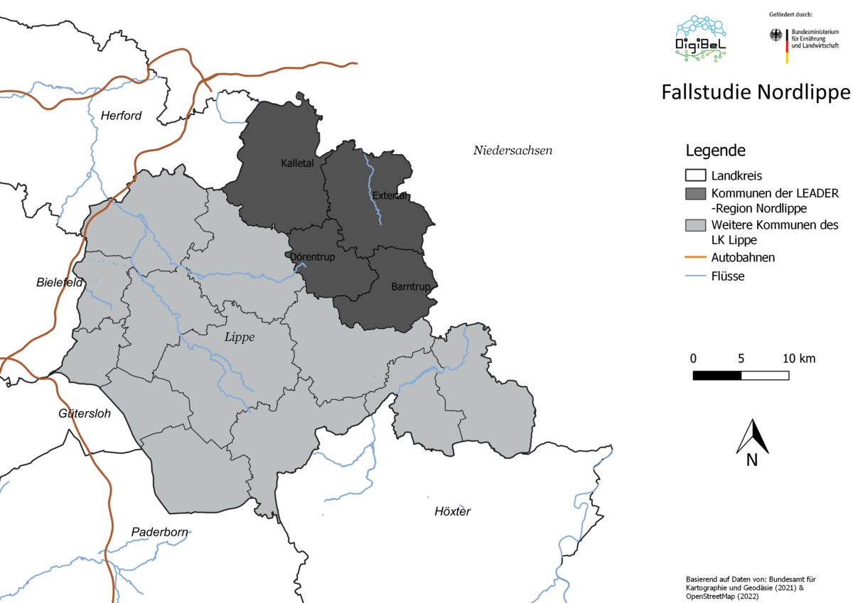 zur Vergrößerungsansicht des Bildes: Karte des Landkreises Nordlippe