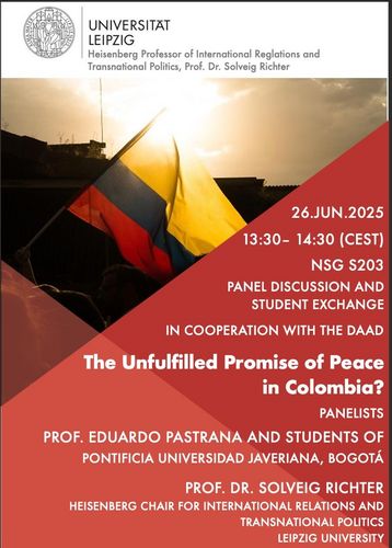 Veranstaltungsposter "The Unfulfilled Promise of Peace in Colombia?"