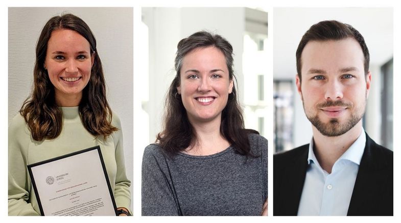 Für ausgezeichnete Seminare geehrt: Jana Brockhaus, Antonia Mielke Möglich und Michael Johann (Fotos: Uni Leipzig).