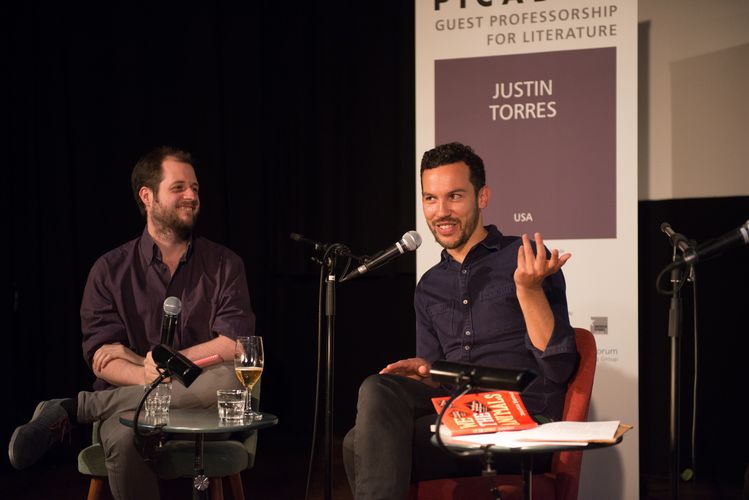 Previous Picadorprofessor Justin Torres reading from his novel in Leipzig (Photo: Andreas Lamm for Holtzbrinck Berlin) 