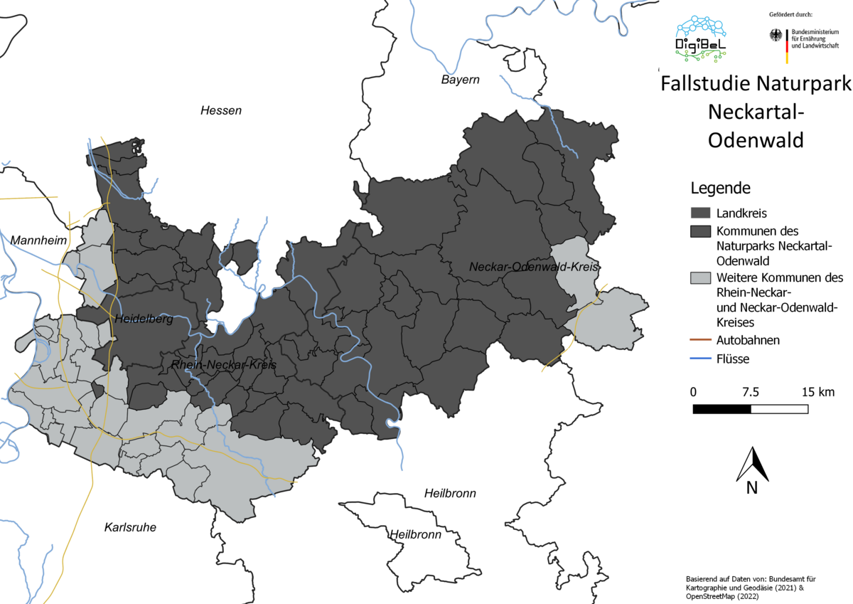 zur Vergrößerungsansicht des Bildes: Karte des Naturparks Neckartal-Odenwald.