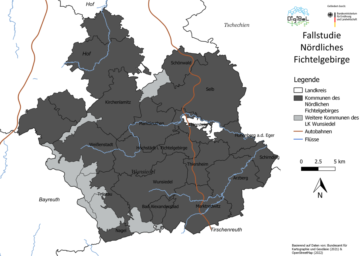 zur Vergrößerungsansicht des Bildes: Karte des Nördlichen Fichtelgebirges